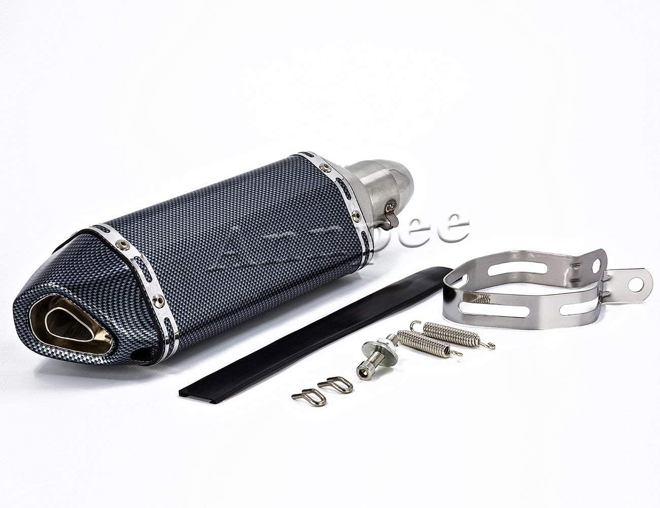 Annpee Motorcycle Slip on Exhaust System with Muffler Fit for Kawasaki Ninja 250 Ninja 300 2008-2017