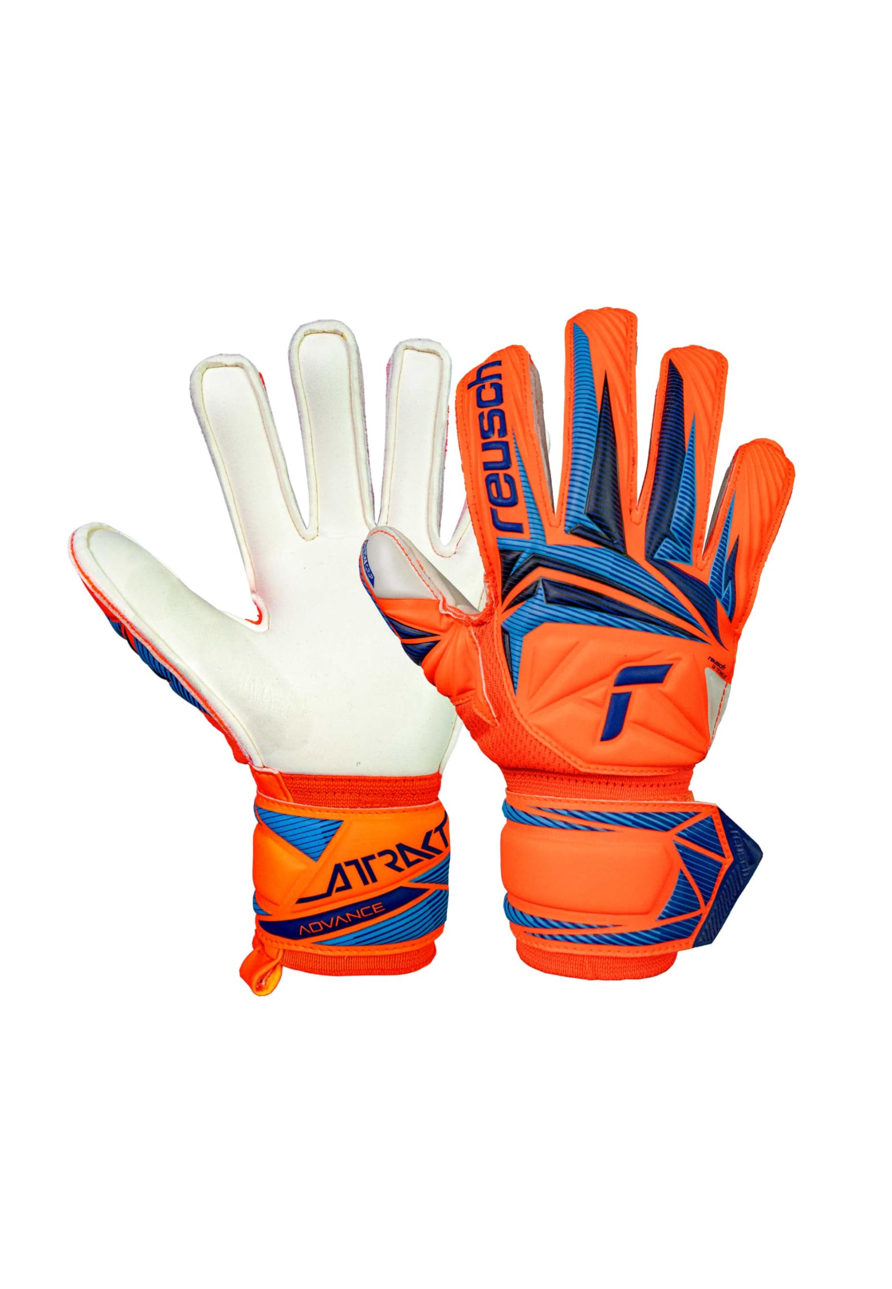 Reusch Goalkeeper Gloves for Kids and Teens | Excellent Grip, Ergonomic Fit and Durable Performance | for Training and Matches | Attrakt Advance Junior