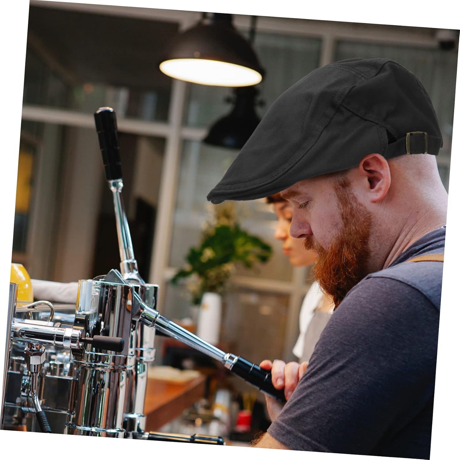 1pc Work Beret Kitchen Cap Chef Turban Chef Skull Hat Men s Newsboy Caps Chef Hat Green