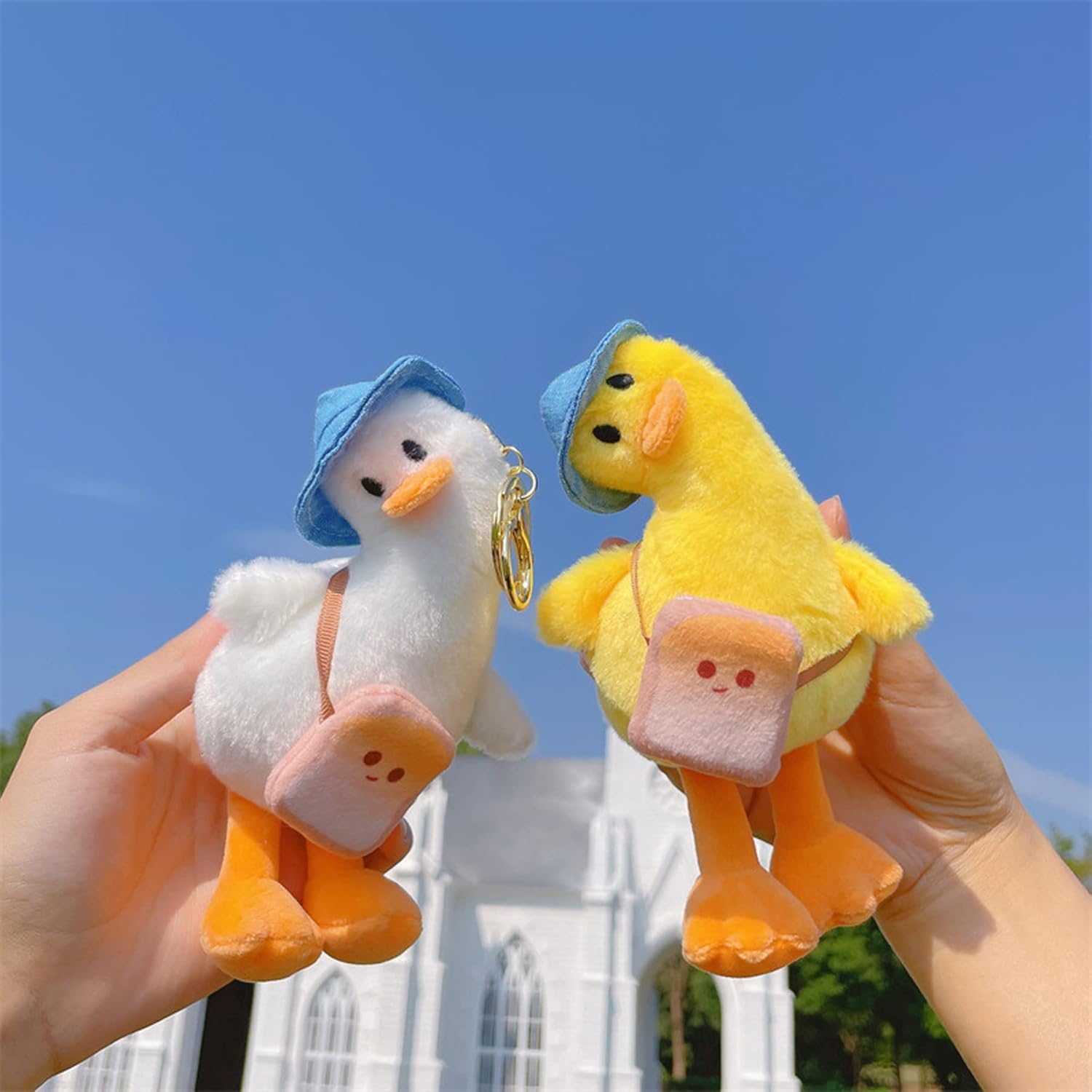 Plush Duck Keychains Ducklings Stuffed Animals Key Chains Ornaments Pendants - Image 5