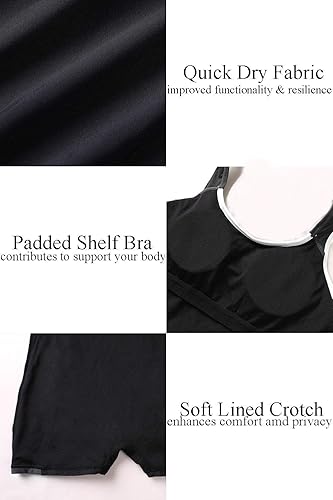 Miniatura 5 de BEAUTYIN - Traje de baño de una pieza para mujer trajes de baño deportivos