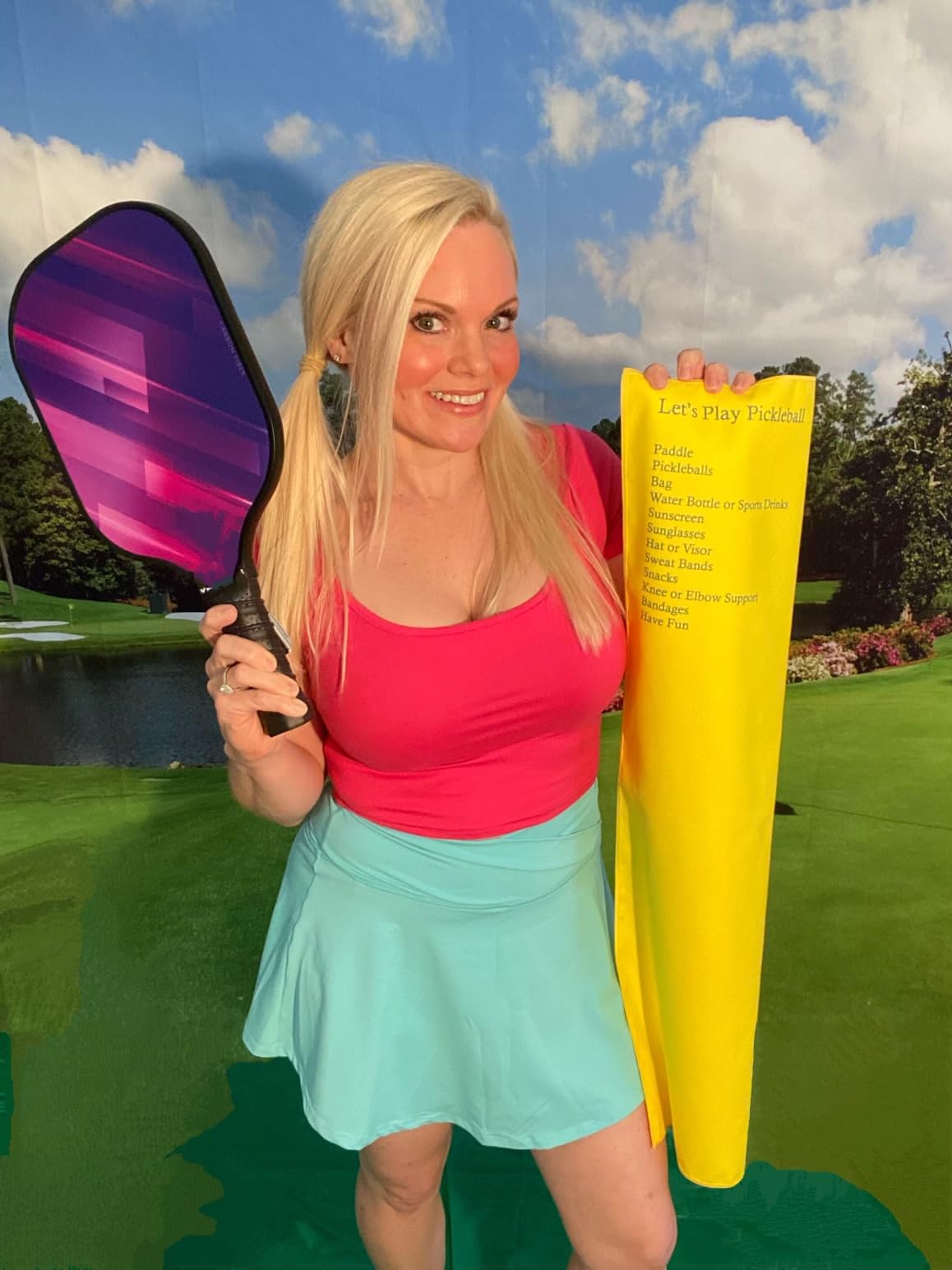 Towelist Pickleball Checklist Towel, Yellow 15.7 x 39.4 inches, Quick Dry Microfiber