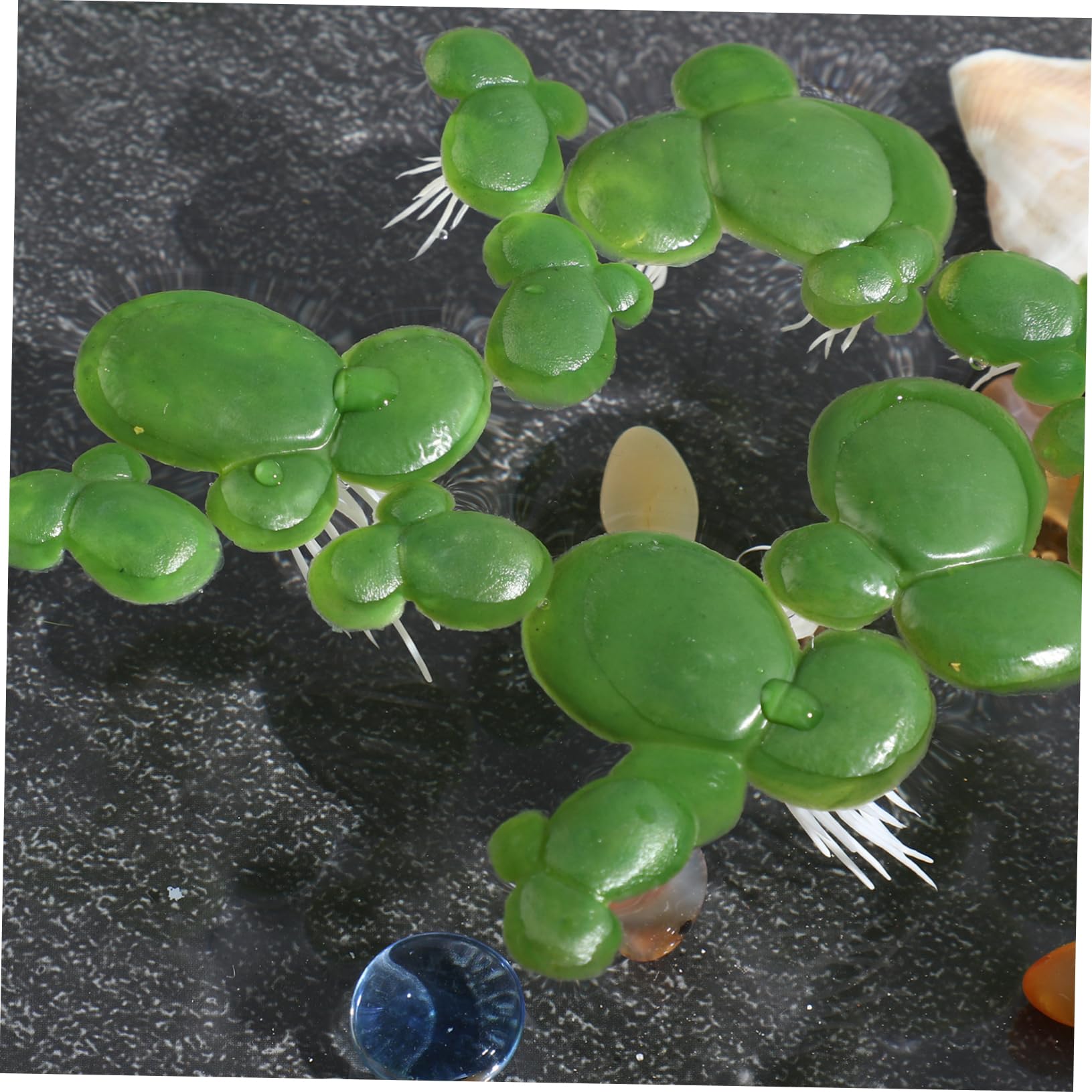 4paquetes Acuáticas Artificiales De Lenteja Flotante De Decoración Natural para y Peceras Hechas De Plástico y Resistente Al Agua