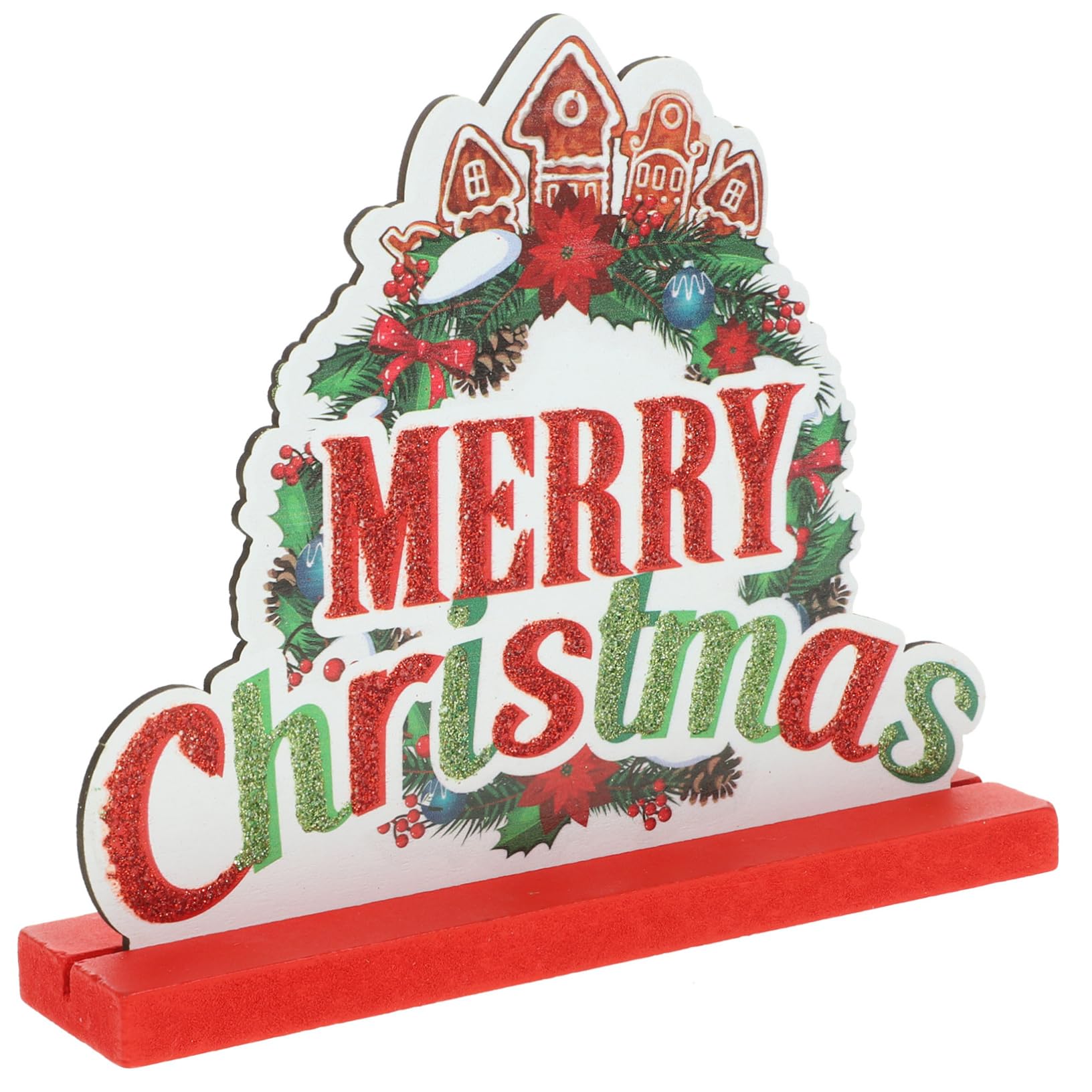 Cabilock Signos de Navidad Centro de Mesa navideños Adornos navideños Madera Cartel de Mesa de Feliz Navidad Adornos de Navidad Adorno navideño de Madera letreros de Escritorio de Navidad