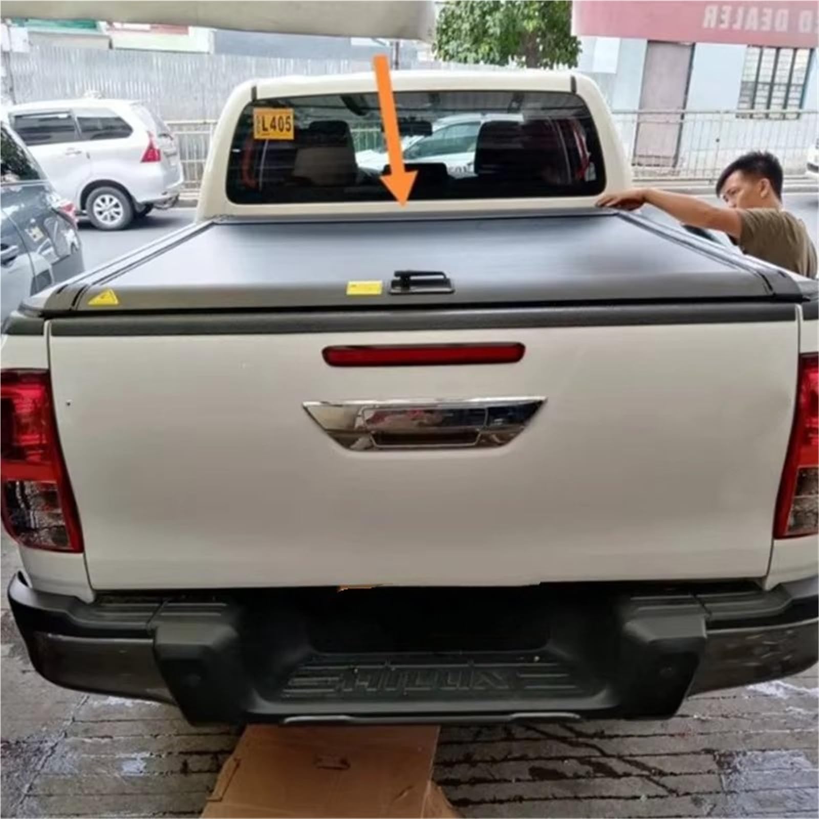 Copertura Bagagliaio Privacy Cappelliera Copertura Cassone Pick-up con Saracinesca Avvolgibile Retrattile per Colorado per Canyon per Silverado per Sierra(Manual Lock 1)