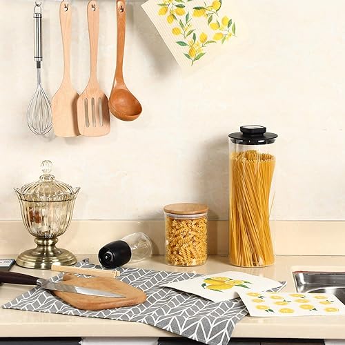 Miniatura 5 de Boao Juego de 6 paños de limpieza de cocina suecos de limón, paño absorbente, sin olor, reutilizable, para cocina, manos, encimeras