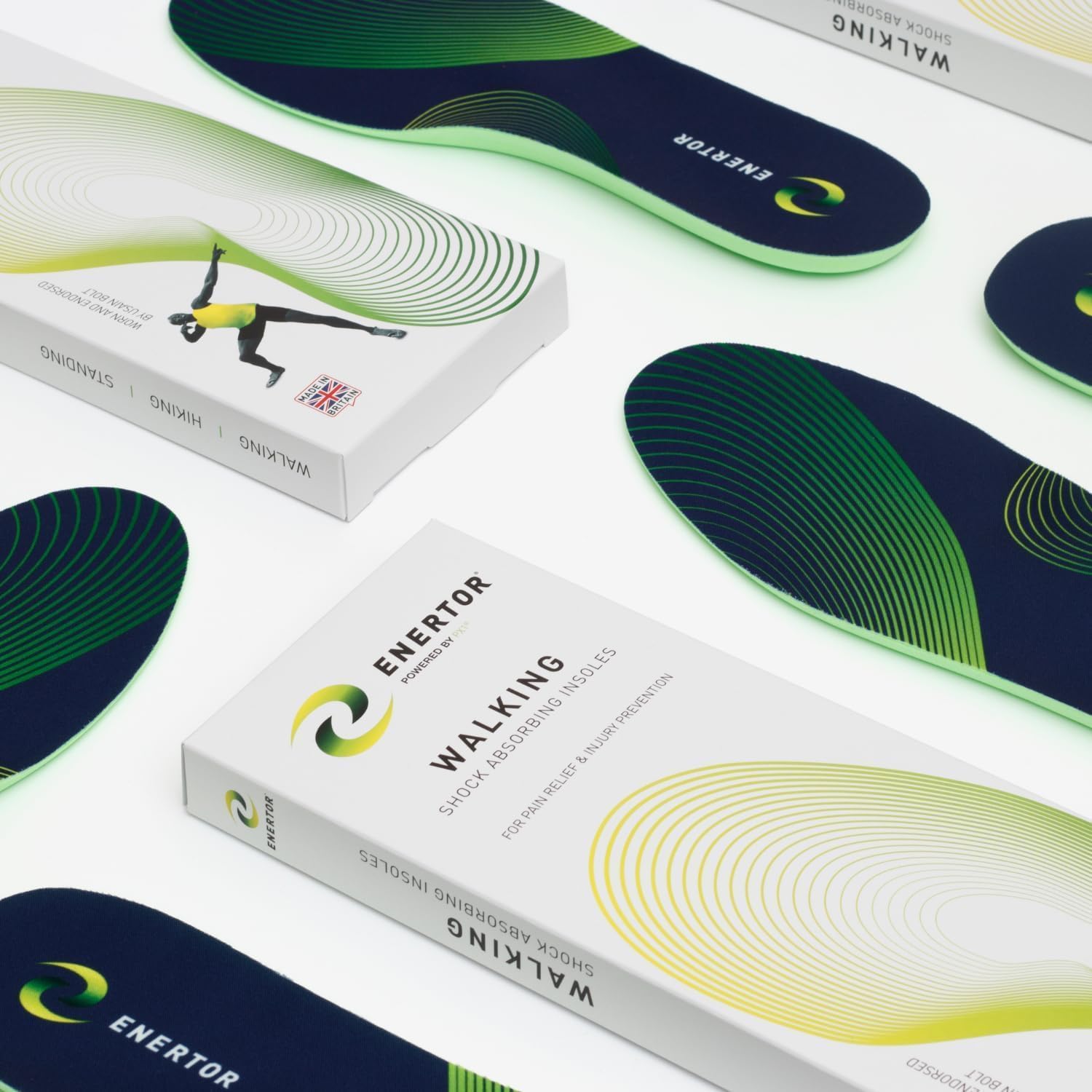 Enertor PX1 Walking Insoles - Hiking & Standing, Full Length Orthotics, Shock Absorbing Technology - Foot and Heel Pain Relief - for Plantar Fasciitis, ation, Arch and Flat Feet Support, US Mens 14-15 - Image 2