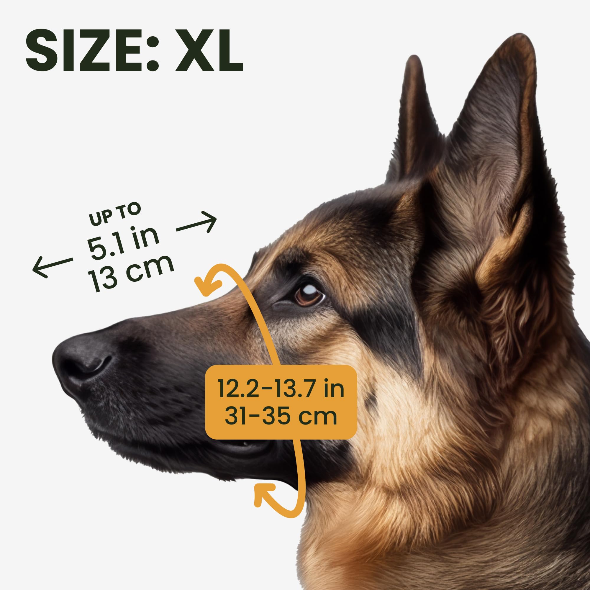 BRONZEDOG Drutowy kaganiec dla psa, owczarek niemiecki, regulowany, trwały, metalowy kosz na gryzienie, żucie, szczekanie (rozmiar XL)