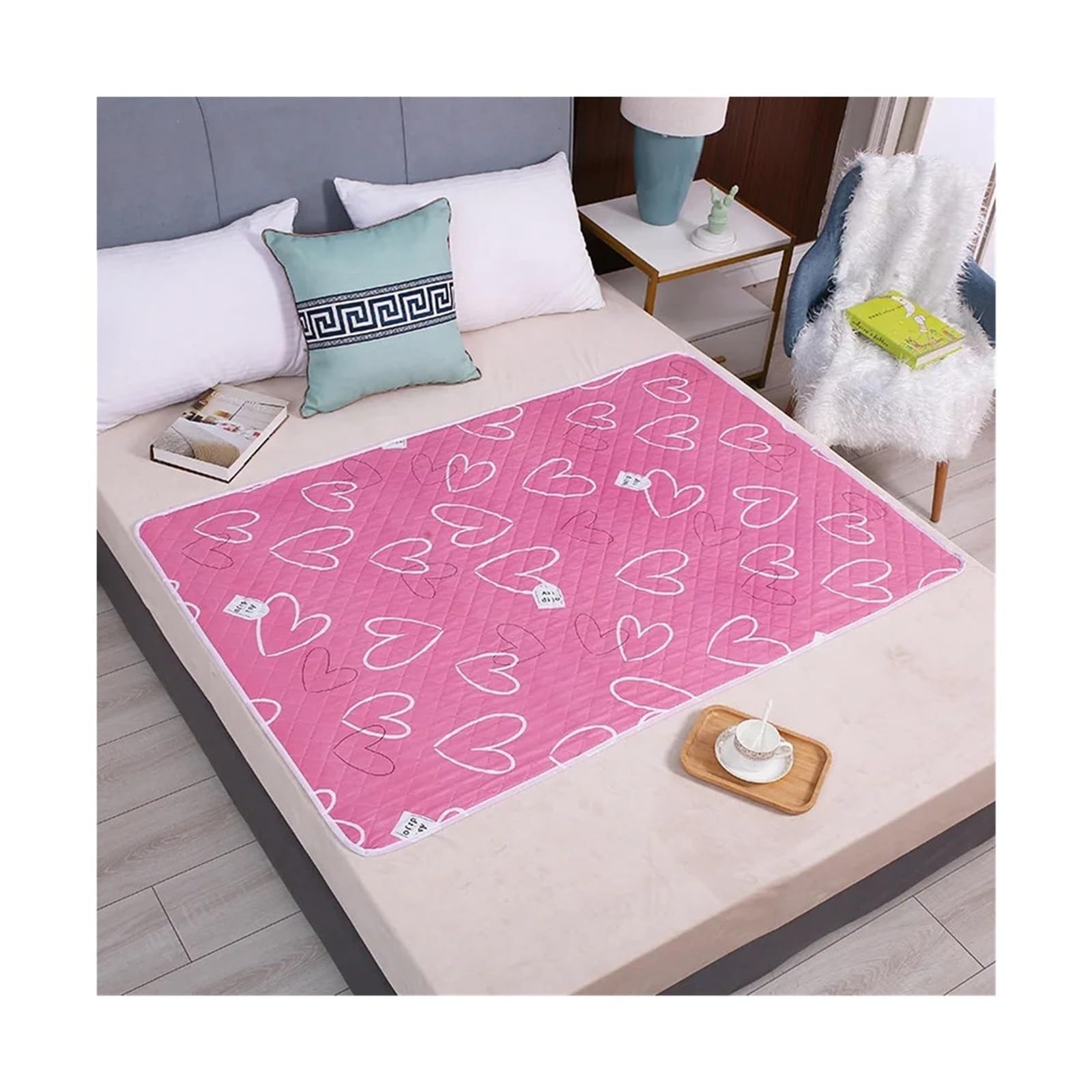 2 Piece Diaper Pad Waterproof Washable Small/queen Bed Nursing Mattress Urine For Incontinence(50X70CM)