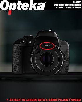 Amazon.com : Opteka 58mm 0.43X HD Professional Super Wide