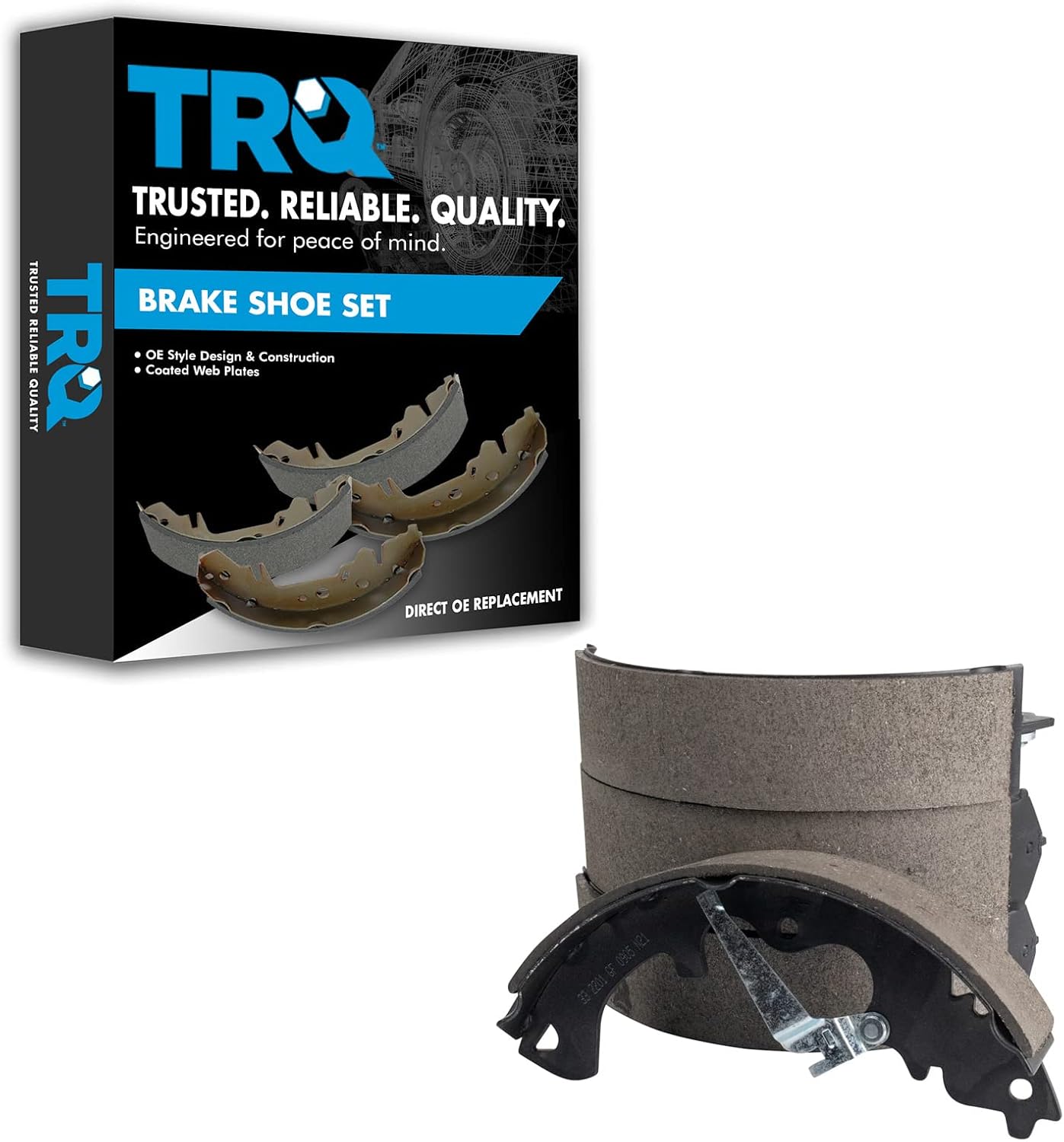 TRQ Rear Brake Shoes Compatible with 2007-2012 Ford Escape 2008-2011 Mazda Tribute Mercury Mariner