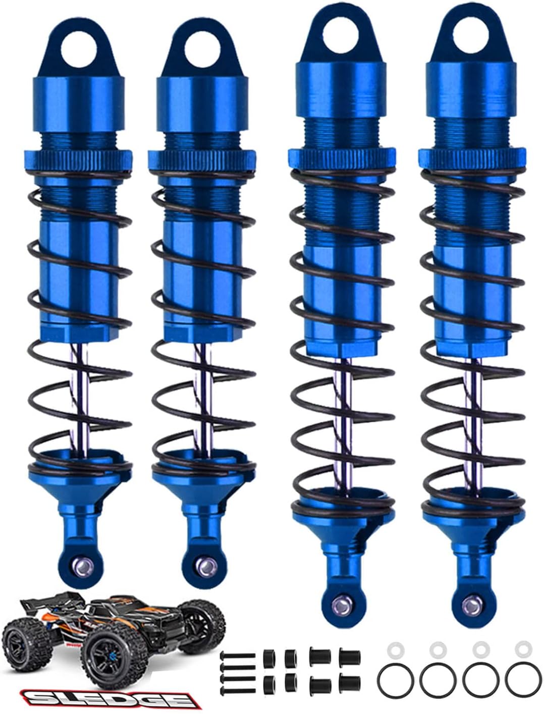 Rcarmumb Front Rear RC Shock Upgrades Part for 1/8 Sledge 4WD 950764, 4PCS Full