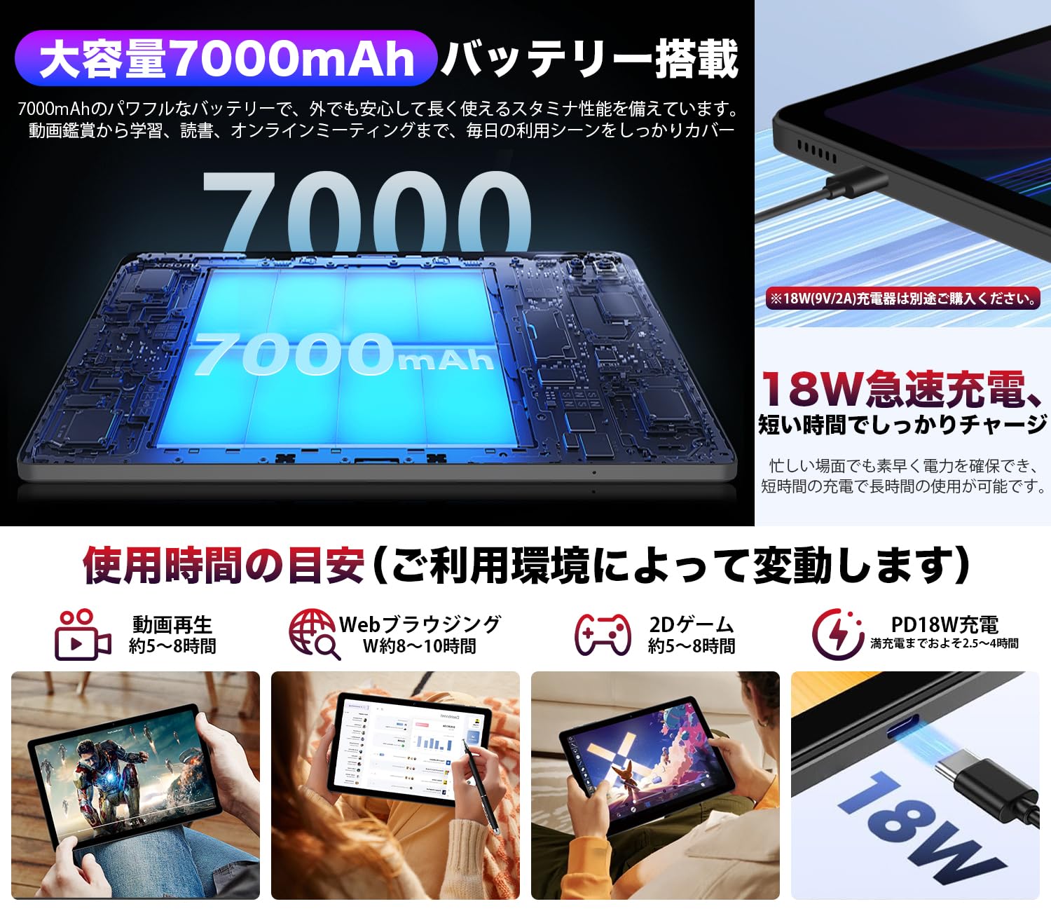 Amazon.co.jp: 【Android16 タブレット大画面 2026初登場】 タブレット