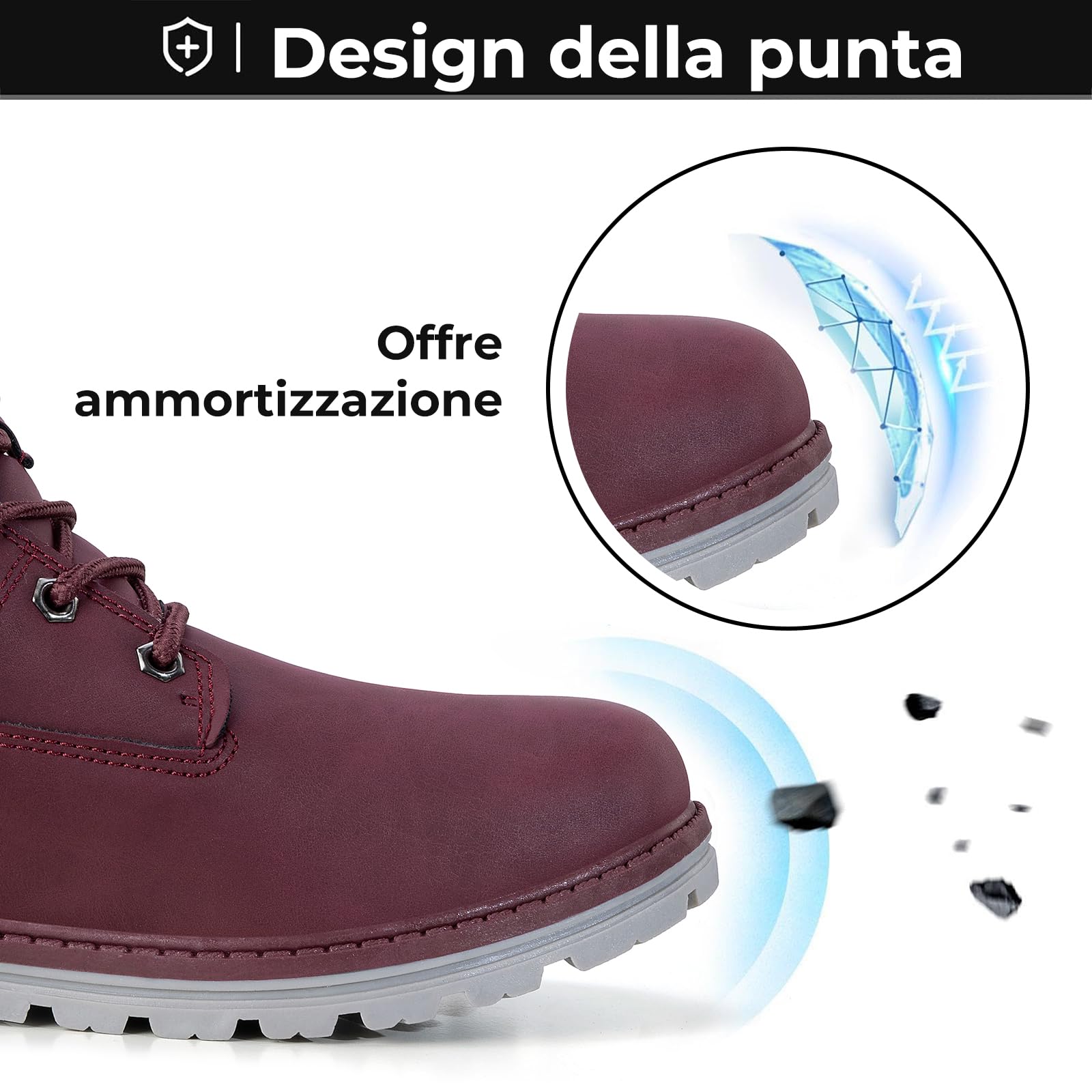 Mishansha Stivali da Neve Uomo Inverno Scarpe Pelliccia Donna Caldi Scarponcini Trekking Imbottiti 36-48