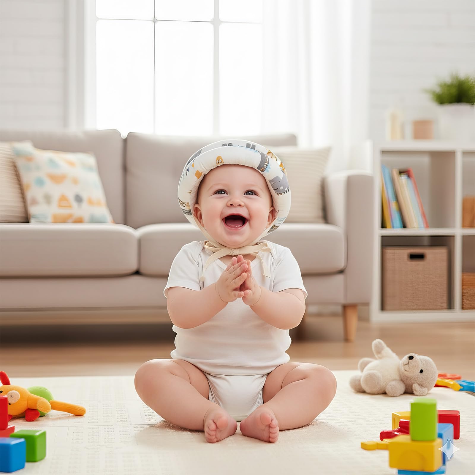 1 Pezzi Casco Neonato Anticaduta, Protezione Testa Con Design Arieggiato, Per Attività Quotidiane, Ottimo Per Prevenire Surchi