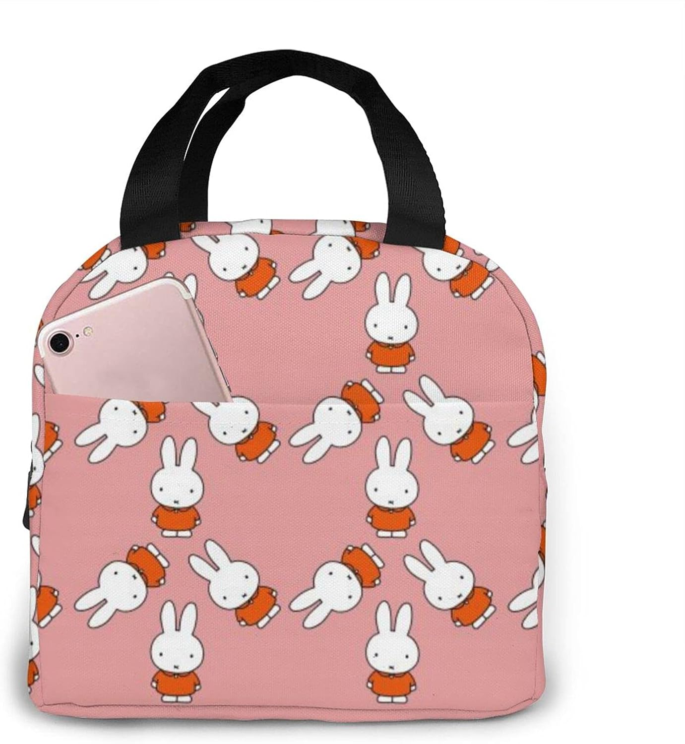 Miffy ミッフィー 弁当バッグ トートバック 断熱ランチバッグ 弁当袋 ピクニックバッグ保冷保温バッグ ソフトクーラー 手提げ お弁当入れ クーラーボックス エコバッグ おしゃれ 軽量 メンズ 買い物袋 レディース 旅行 食品収納 大容量 通勤 通学 保温 保冷防水