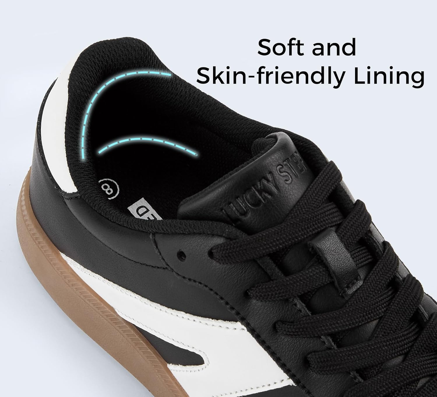 LUCKY STEP Men's Retro Fashion Sneakers Low Top Comfort Trainers Casual Lightweight Classic Walking Shoes - Image 5