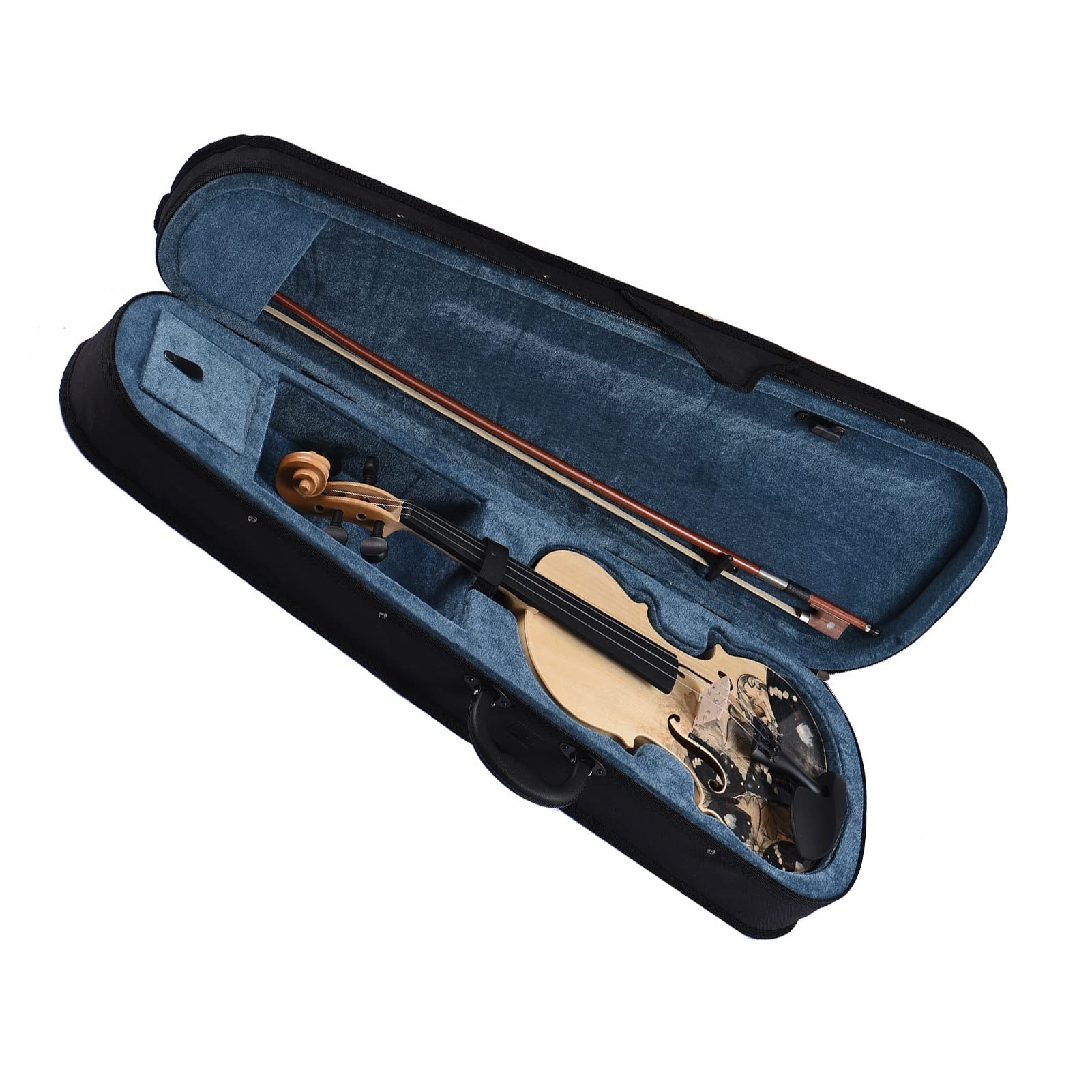 Violini per Studenti 4/4 Violino Acustico Topboard In Tiglio Tavola Posteriore Laterale Acero Scroll Con Custodia Per Il Trasporto Arco Per Studenti Professionale Violino