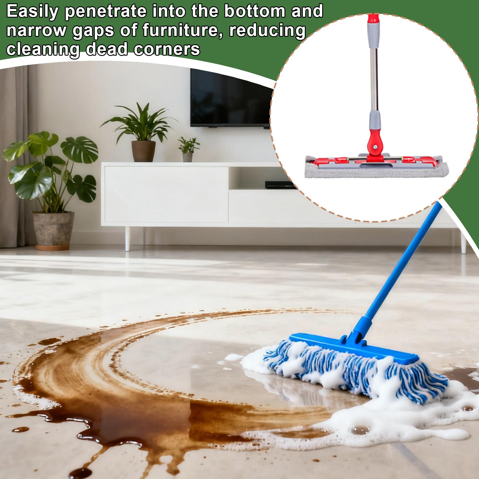 In Microfibra Set 7 Panni Per Pulizia Rapida Strofina | Rotante 360 Gradi Per Polvere Per Legno, Piastrelle, Bagno, Cucina, Ampi Spazi Commerciali, Uso Quotidiano