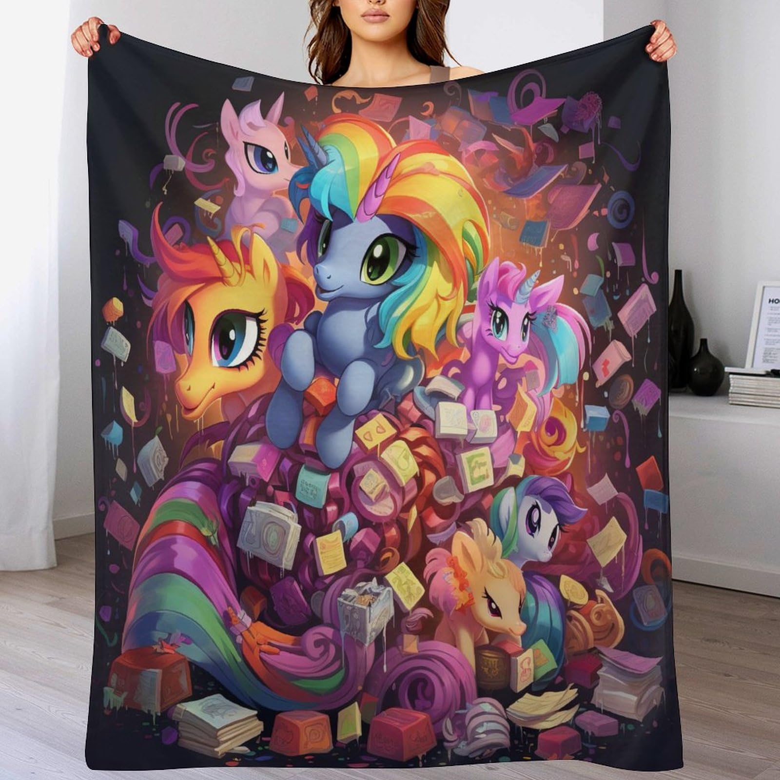 Couverture polaire cheval pour des soirées cocooning chaleureuses sur le canapé