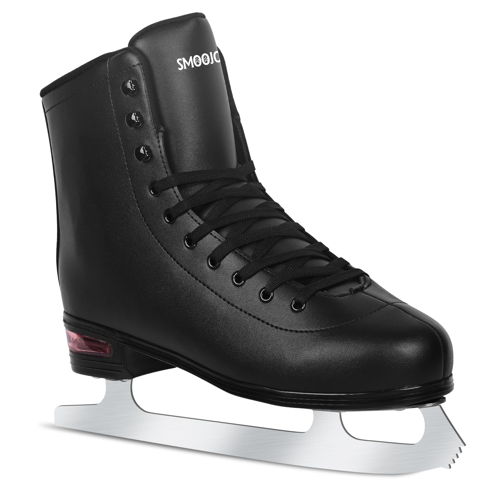 Figure Ice Skates for Women and Men - Air Cushion Deluxe Hockey Black Ice Skate Premium Leather Skates Indoor Outdoor Rink for Teens Beginner