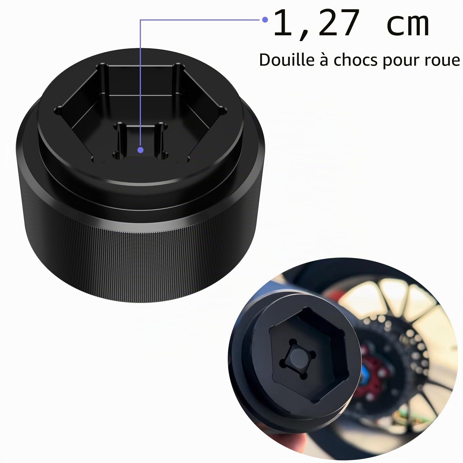 Douille pour ecrou ducati roue arriere - 46 mm / 41 mm - Convient pour 848 748 916 996 998 Multistrada 1000 1100 Monster S2R S4R S4RS 796 1100 Hypermotard 796 821 939 1100 0 Streetfight. ter 848