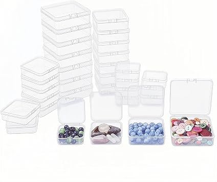 LJY 20 St ck Aufbewahrungsbox Plastikbox mit Deckel Set 3 Gr en   Transparente Sortierbox f r Schmuckaufbewahrung Bastelsachen & Kleinteile