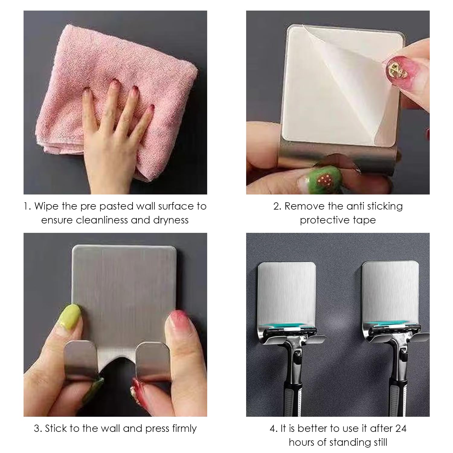 6 Rasoi, Ganci da Ricamo, Ganci per Bagno, Semplici Ganci in Metallo, Adatti per Camere da Letto, Soggiorno, Cucine.