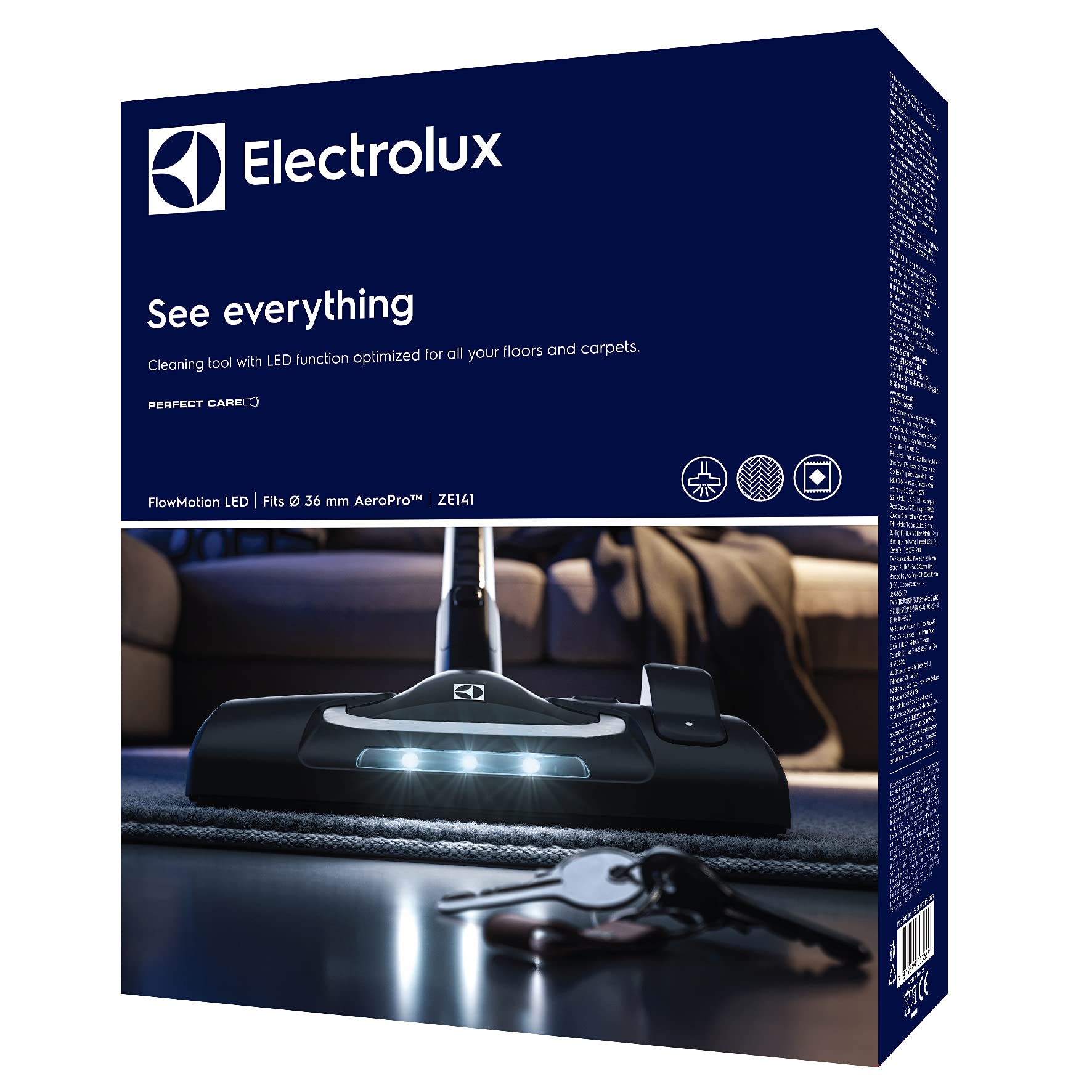 Electrolux Perfect Care Dysza modelu ZE114, Extreme Floor Tool Dysza Odkurzacz, 36 mm Owalne Złącze (UltraActive, UltraCaptic, UltraOne, UltraOneMini, UltraPerformer, UltraSilencer oraz UltraFlex)