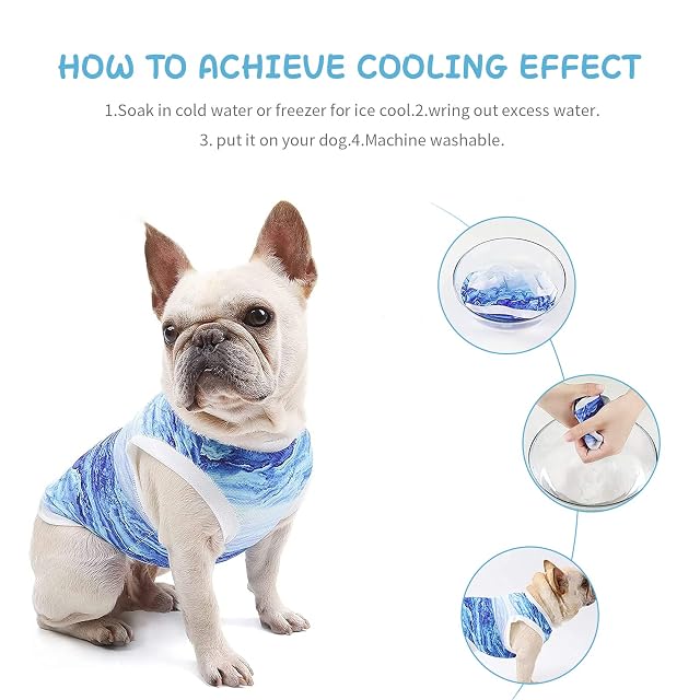 Foto 3 de 7 de Nivofu Camisa Verano para Perro, Camisa Transpirable para Mascotas, Camiseta de Cachorro