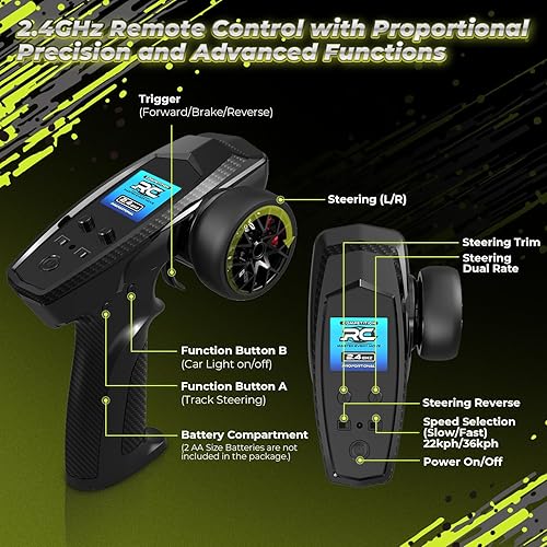 Miniatura 4 de HAIBOXING Camión RC 118 Desert Off-Road 18856, RTR Fast 22.4 mih 4WD, automóvil eléctrico a prueba de salpicaduras, grado de pasatiempo para niños,