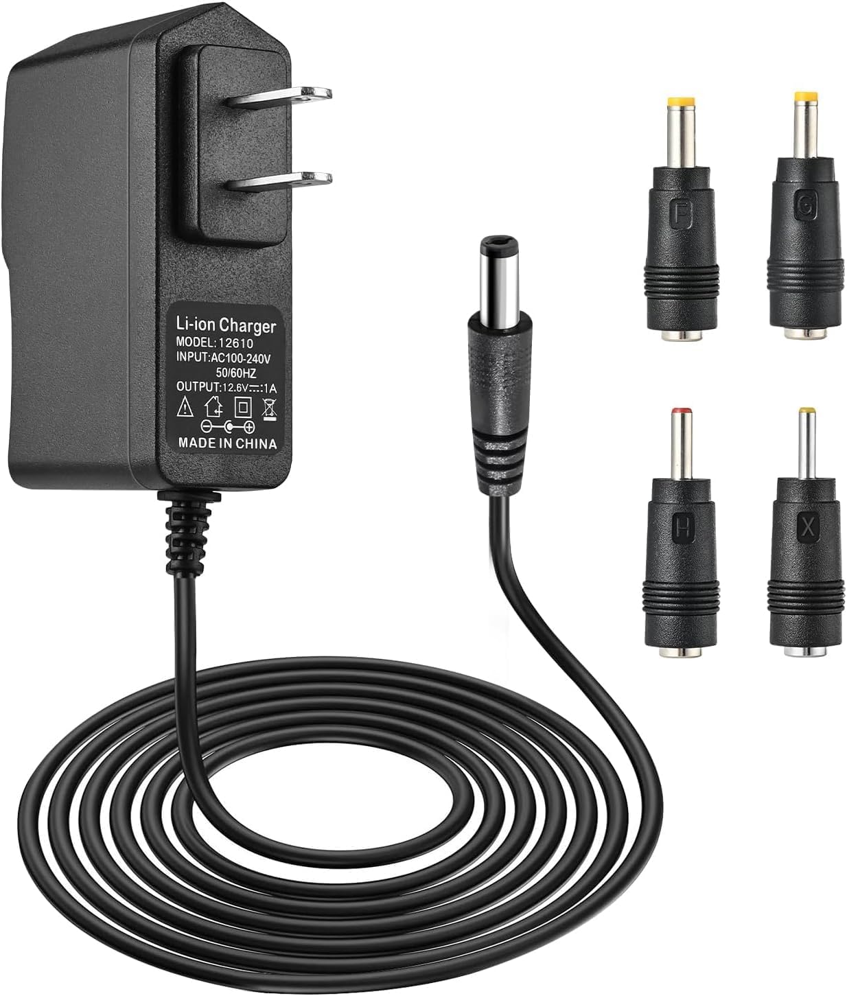 12v Massage Gun Charger 12v ~ 12.6v 1.0A Charger for 12.6v (Universal 12V) Massage Gun Power Cord Switch Power Supply