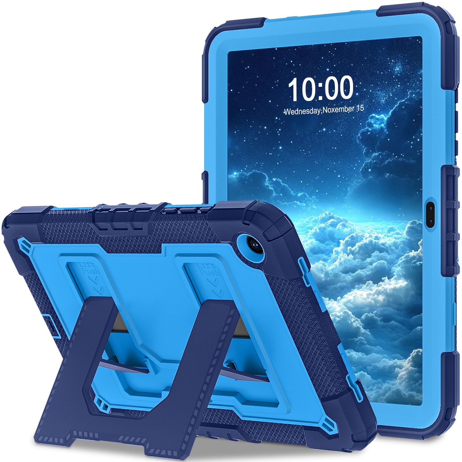 for Galaxy Tab A11 Plus Case 11 Inch Samsung A11/A9 Plus Tablet Case,Military Grade Shockproof Cover for Samsung Galaxy Tab A11+/A9+ Cases,Navy Blue