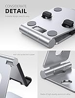 Vista 6 de Soporte multi-ángulo portátil para Nintendo Switch Tablet y Smartphone Plateado
