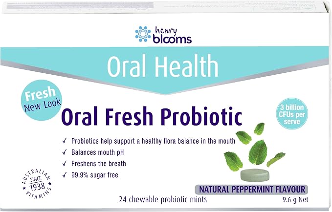 Henry Blooms Oral Fresh Probiotic 30 Chewable Mints
