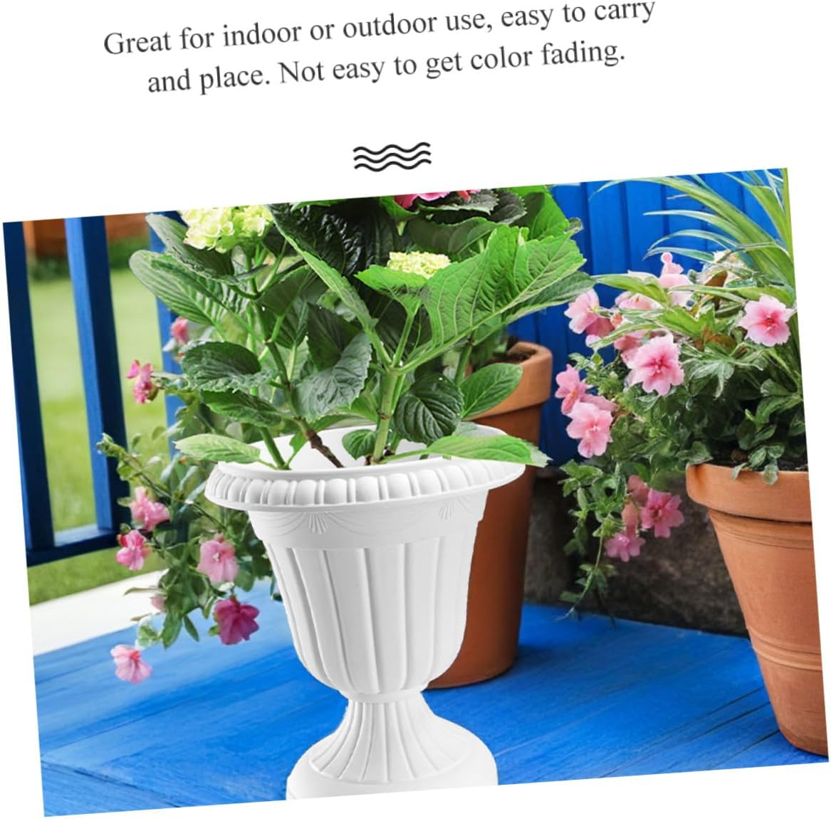 1 Set Flowers Pot Small Wedding Decor Large Pot Flower Decorative Planters Planter Urns Urn Home Decor s Tall Porch White Plastic