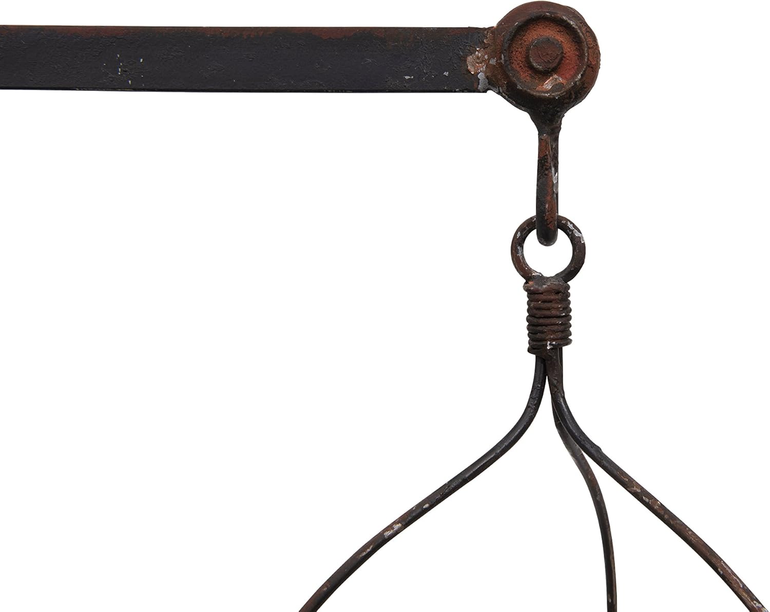 Creative Co-Op Black Decorative Antique Iron Balance Scale with Bird