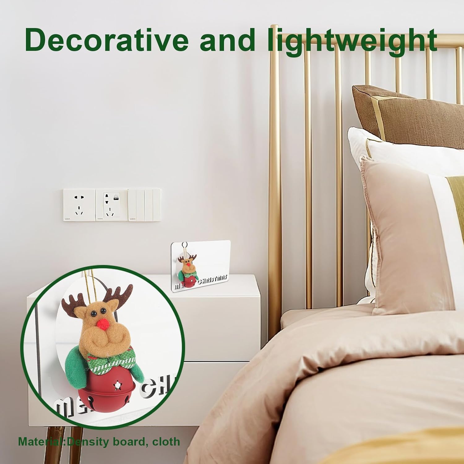 Hemoton Sublimation DIY Photo Frame Christmas Decorative Picture Frame Blank Table Centerpiece Heat Transfer Craft for Holiday Party Supplies Reindeer Design