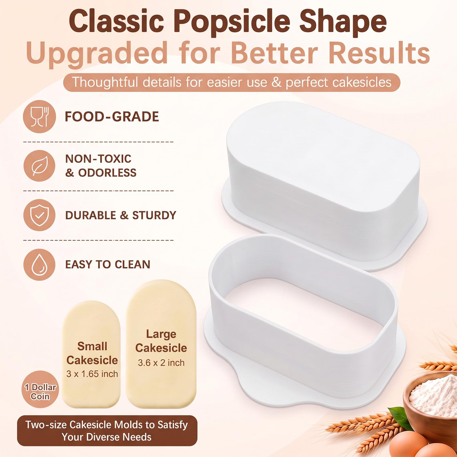 2 set di formine per torte da 9,1 cm con vassoio multiuso su