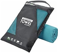 Vista 24 de Toalla de microfibra Rainleaf perfecta para viajes y gimnasio y camping. Secado rápido - Super absorbente - Ultra compacta - Liviana. Adecuada