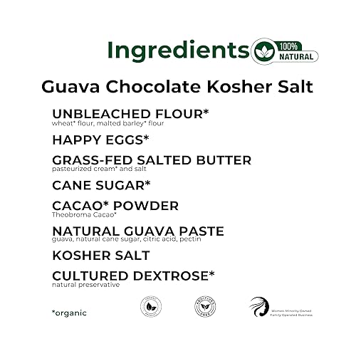 Miniatura 4 de The Panza Bocadillo gourmet de chocolate de guayaba con sal kosher fino y crujiente  Orgánico, sin OMG, ingredientes 100% naturales  Mini bolsa de