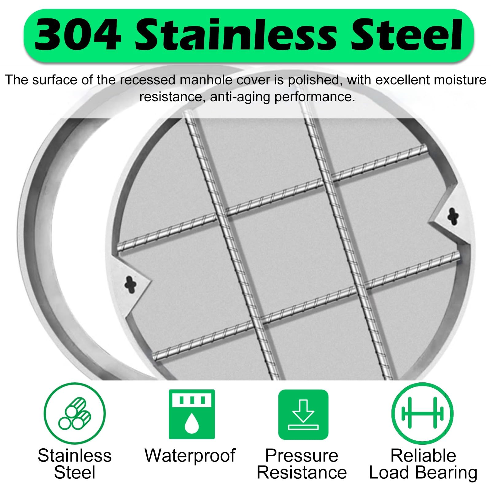 NICENESS for MANHOLE “- JOFEE Amazon.com: Drain Recessed Manhole Cover Large, 39 38 37 36