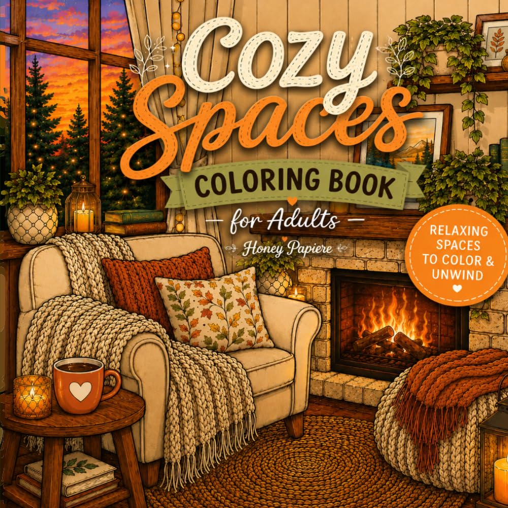 Cozy Spaces Coloring Book for Adults: Relaxing Spaces to Color & Unwind (Cozy Girl)