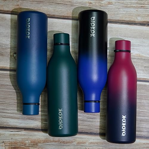 Miniatura 4 de BJPKPK Botellas de agua aisladas, botella de agua de metal de acero inoxidable de 25 onzas con correa, sin BPA, a prueba de fugas, tazas, frascos,