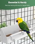 Pawfly 2 Pack Bird Feeder for Cage Hanging Plastic Feeder with Hooks Water Dispenser with Perches Bird Water Feeder for Cage Parrot Food Bowl for Parakeet Cockatiel Canary