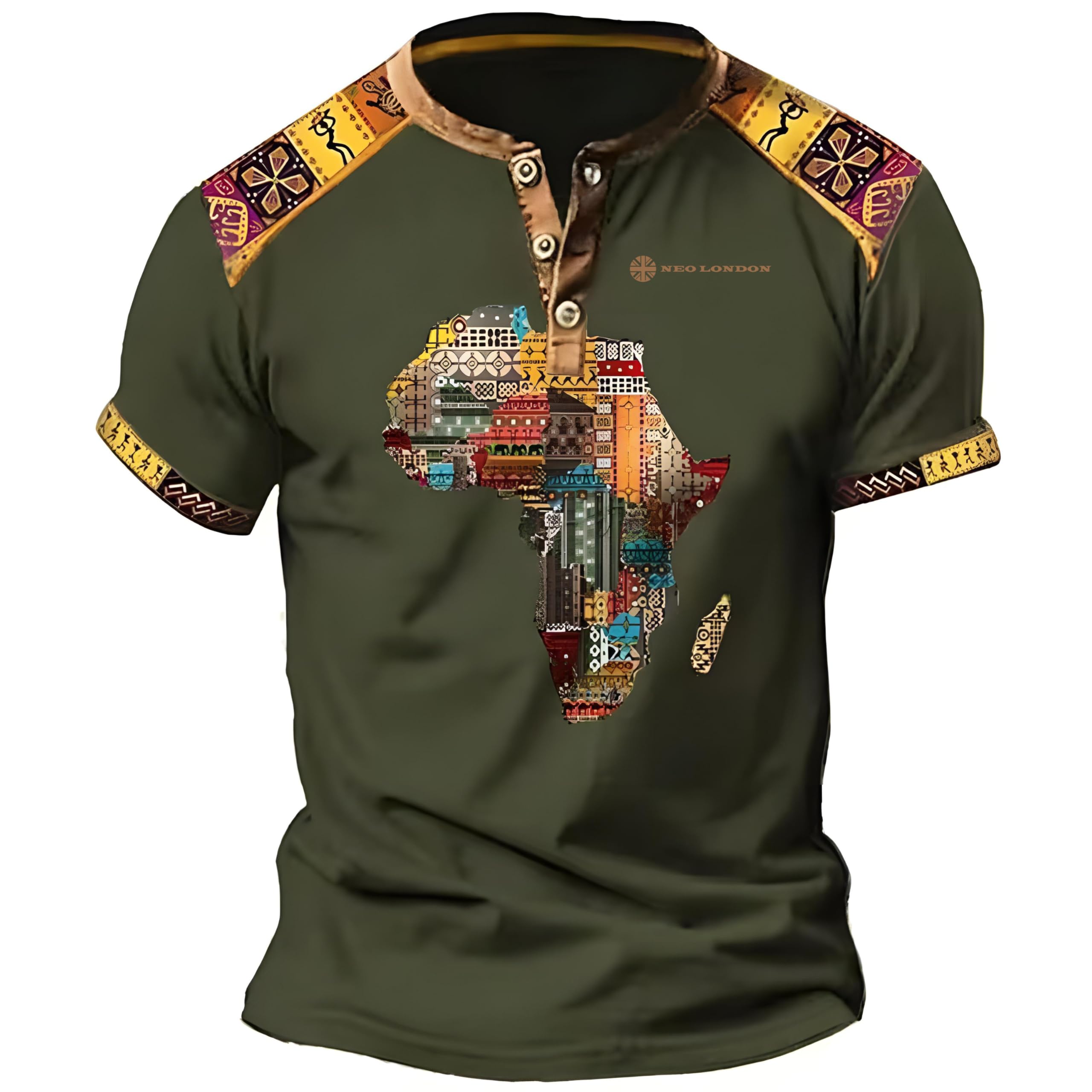 NEO LONDON Africa 3D Map Tshirt