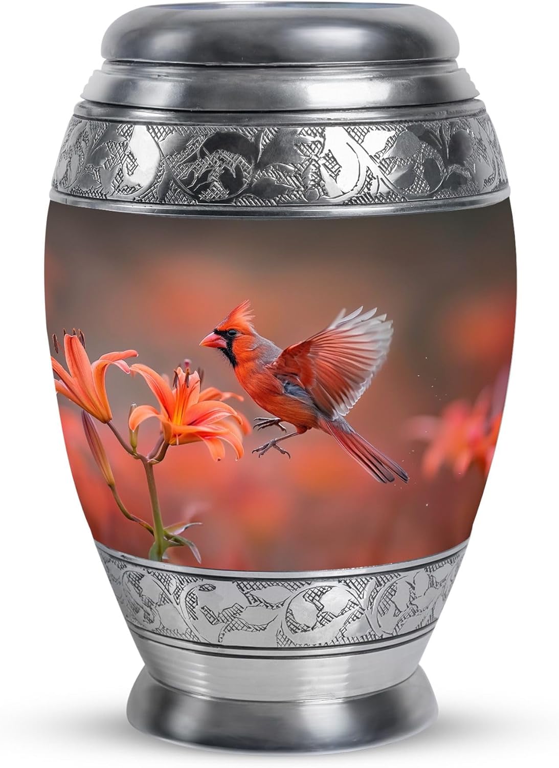 Cardinal Bird Urn - 3 Inch Red Keepsake Urn for Adult Human Ashes