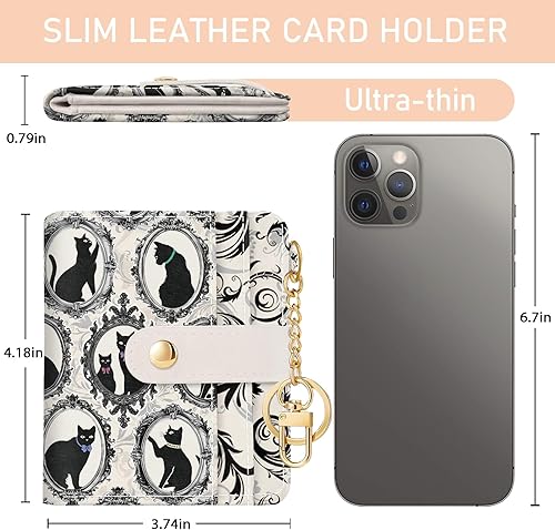 Miniatura 5 de Rfid - Cartera para mujer, pequeña y delgada para tarjetas de crédito, de piel sintética, plegable, con cremallera, bolsillo para monedas, ventana