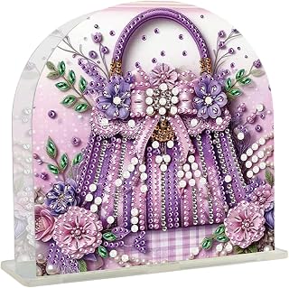 DIY Diamond Art Painting Napkin Holder Kit 3D Creative Bag Flower Themed, Decorative & Functional for Dining Table & Office Desk
