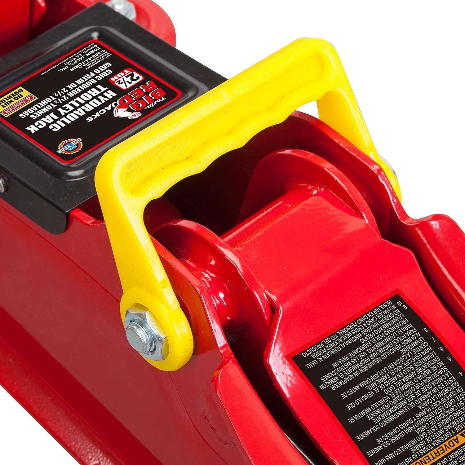 2.5 Ton (5,000 lb) Capacity Floor Jack Hydraulic Low Profile Trolley Service/Floor Jack with Single Piston Quick Lift Pump, Red